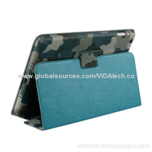 Camouflage Pattern Leather Case for iPad Air, with Holder